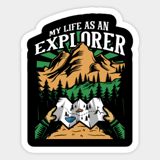 Hiking adventurer Sticker